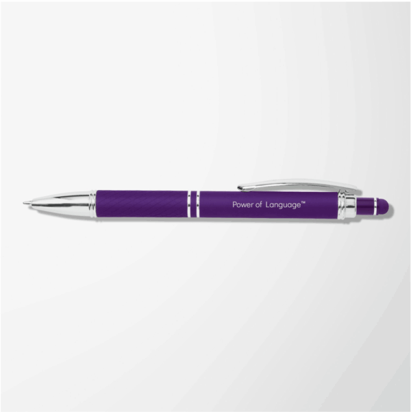 Power of Language™ Engraved Soft Touch Diamond Stylus Pen (Pack of 10)